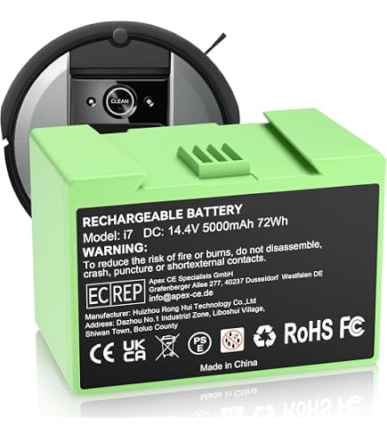 Amazon.com: 2600mAh Replacement Battery for iRobot Roomba i7, i7+